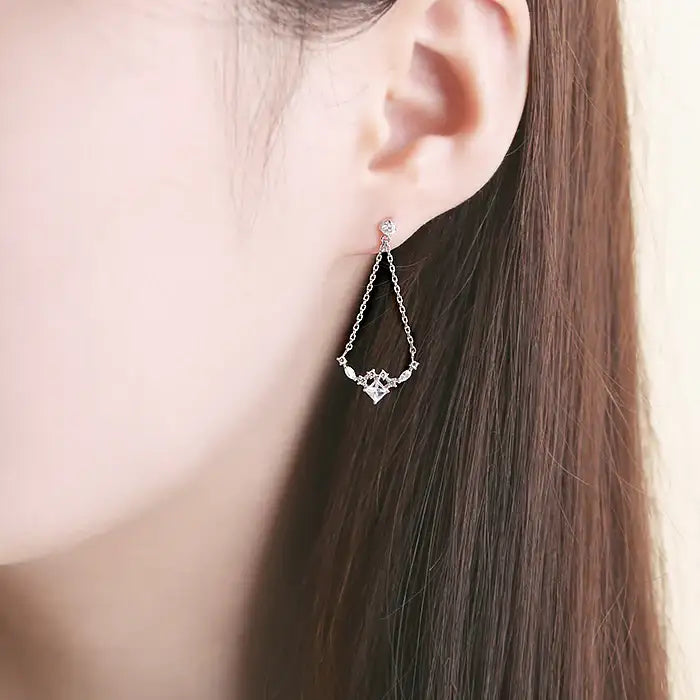 OST - Chandelier Silver Drop Earrings - OST - Jewelry - Harumio