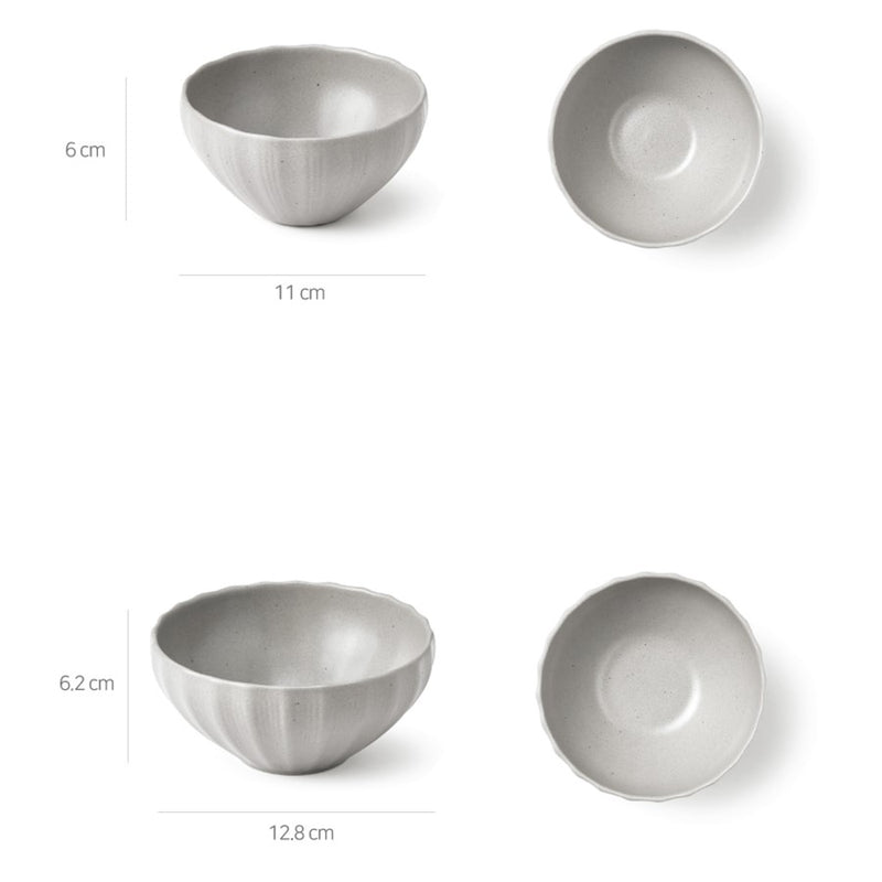 KwangJuYo - Seashell Series Lily Gray Tableware Set (12 pcs)