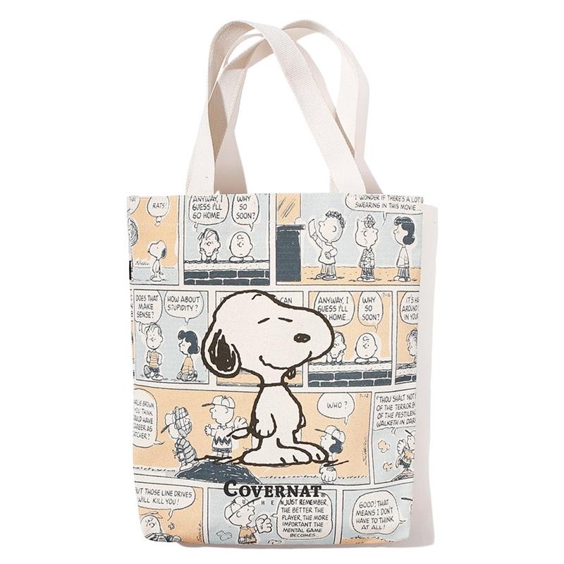 Covernat x Snoopy - Snoopy Cartoon Eco Bag - Ivory