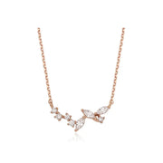 CLUE - Bellflower Hydrangea Leaf Silver Necklace - CLUE - Jewelry - Harumio