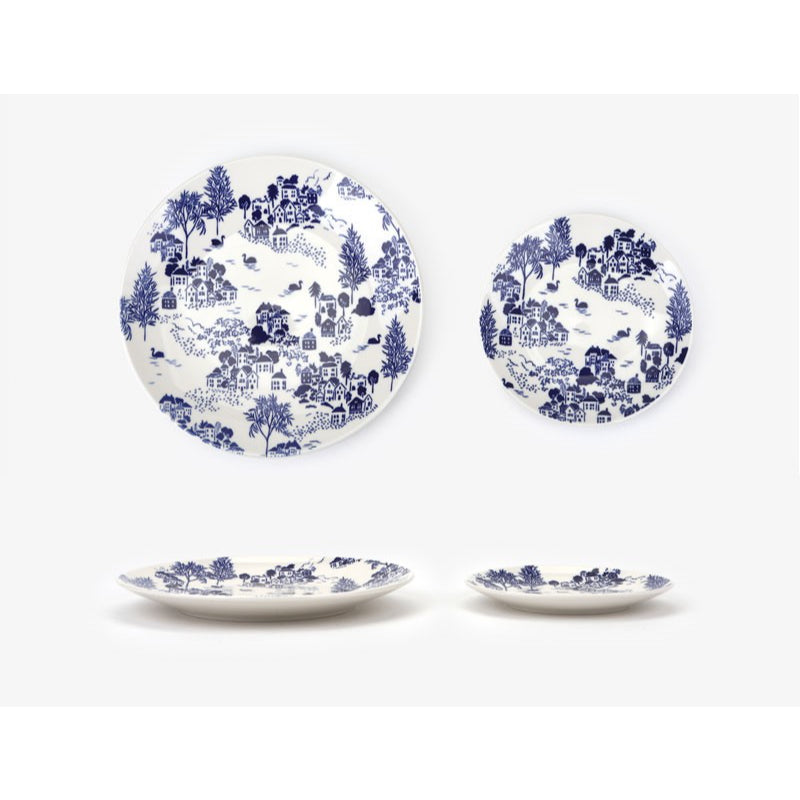 Dailylike x 10x10 - Blue Line Series Round Plate Set