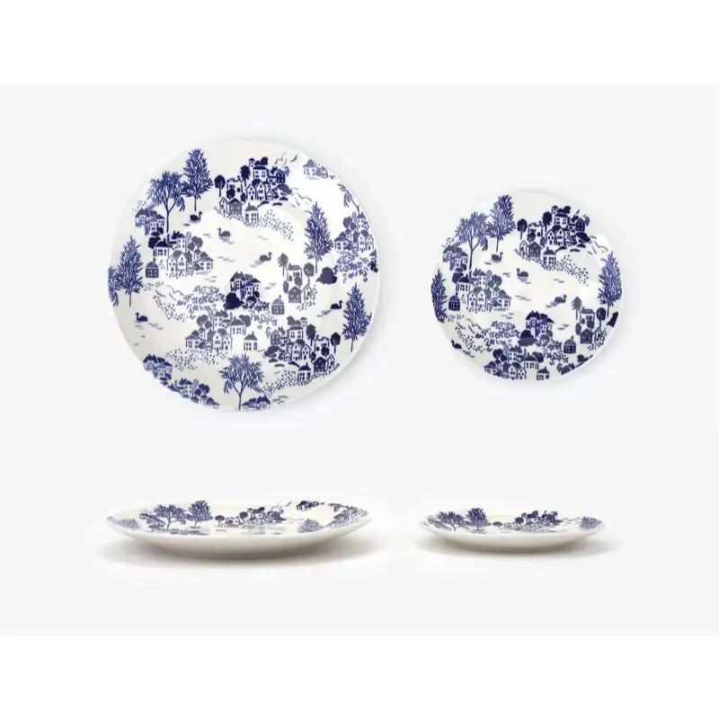 Dailylike x 10x10 - Blue Line Series Round Plate Set - Dailylike x 10x10 - Kitchenware - Harumio