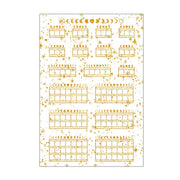 Libet - Moon Gold Foil Manuscript Sticker - Libet - Stationary - Harumio