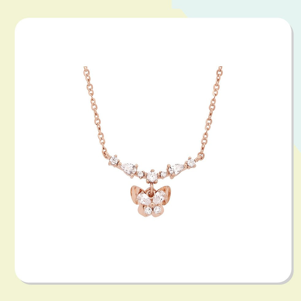 CLUE - Spring Rustling Butterfly Silver Necklace