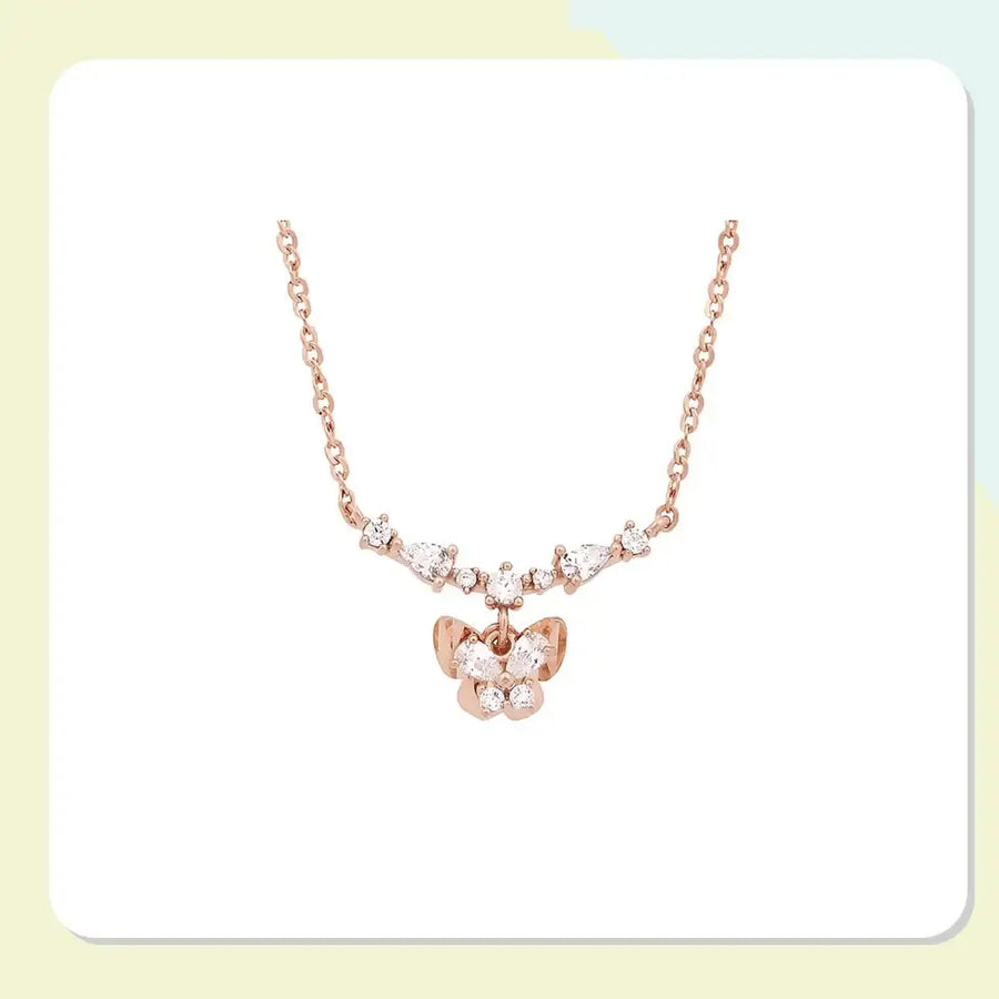 CLUE - Spring Rustling Butterfly Silver Necklace - CLUE - Jewelry - Harumio