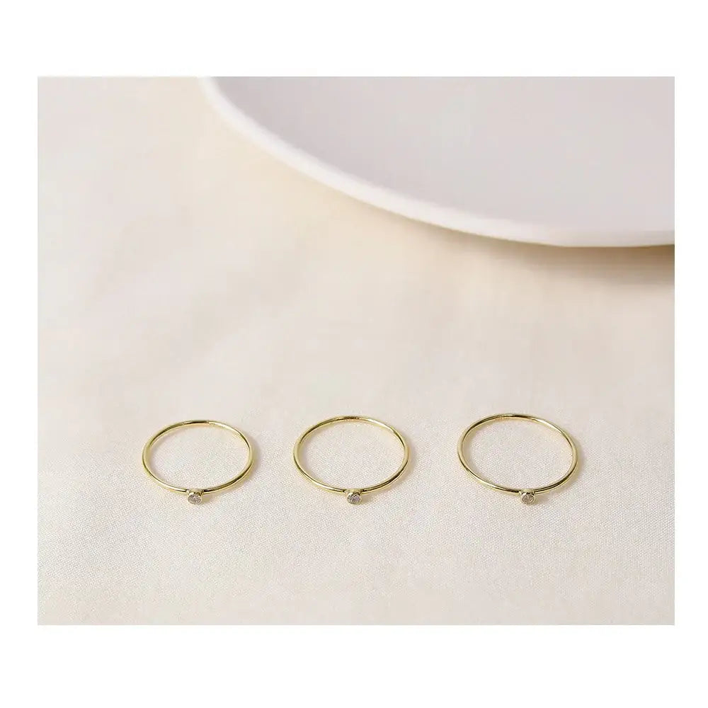 CLUE - 14K Gold Filled Eternal Crystal Ring - CLUE - Rings - Harumio