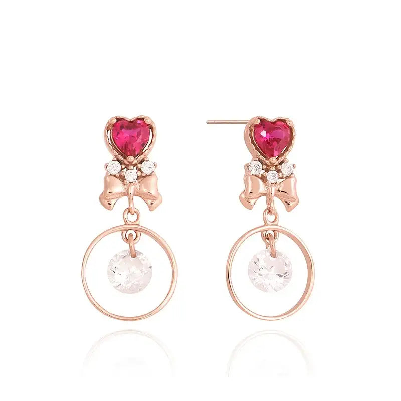 Saint Tail x Clue - Lovely Ribbon Silver Earring - CLUE - Jewelry - Harumio