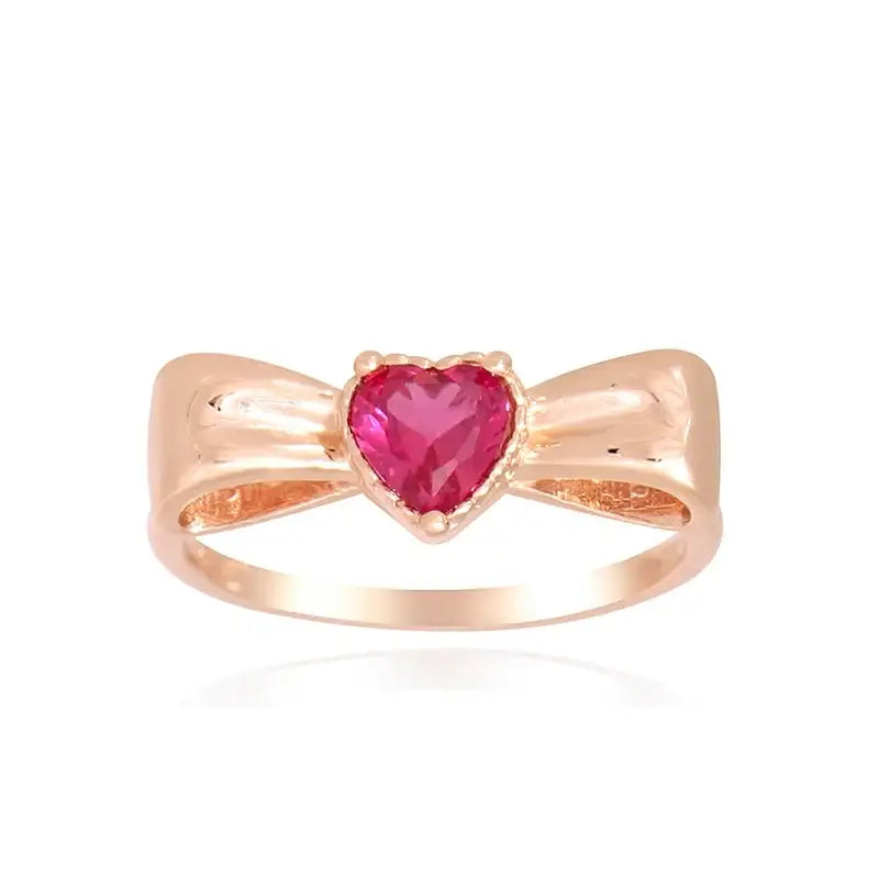 Saint Tail x Clue - Saint Heart Ribbon Silver Ring - CLUE - Jewelry - Harumio
