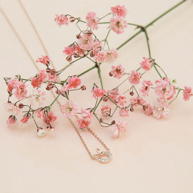 CLUE - Radiant Butterfly Rose Gold Necklace