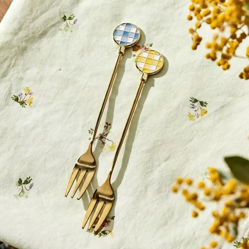 Korean Picnic Day - Tea Fork Set - Modern House - Kitchenware - Harumio