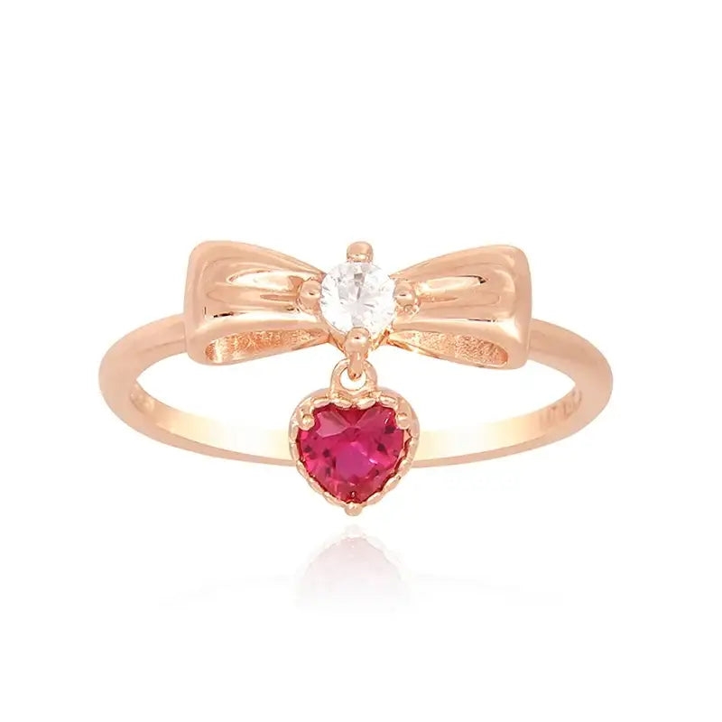 Saint Tail x Clue - Saint Heart Charm Silver Ring - CLUE - Jewelry - Harumio