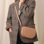 CLUE - Simple Round Brown Mini Bag - CLUE - Bag - Harumio