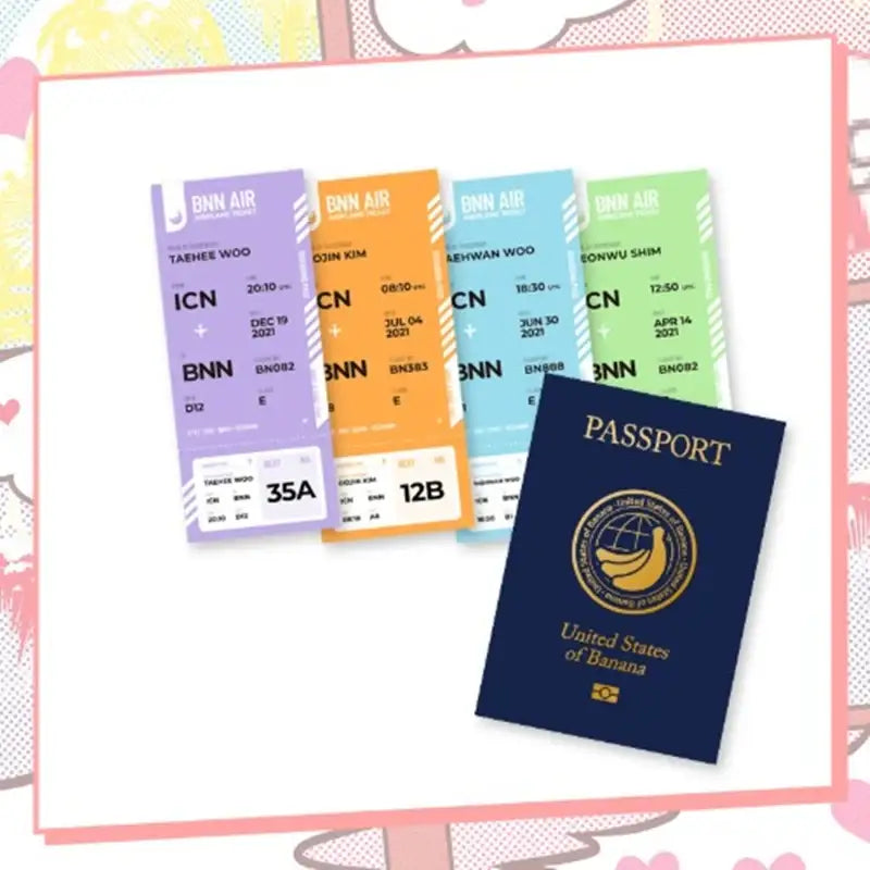 Banana Scandal - Passport Mini Note + Airport Ticket - Toon!que - Accessories - Harumio