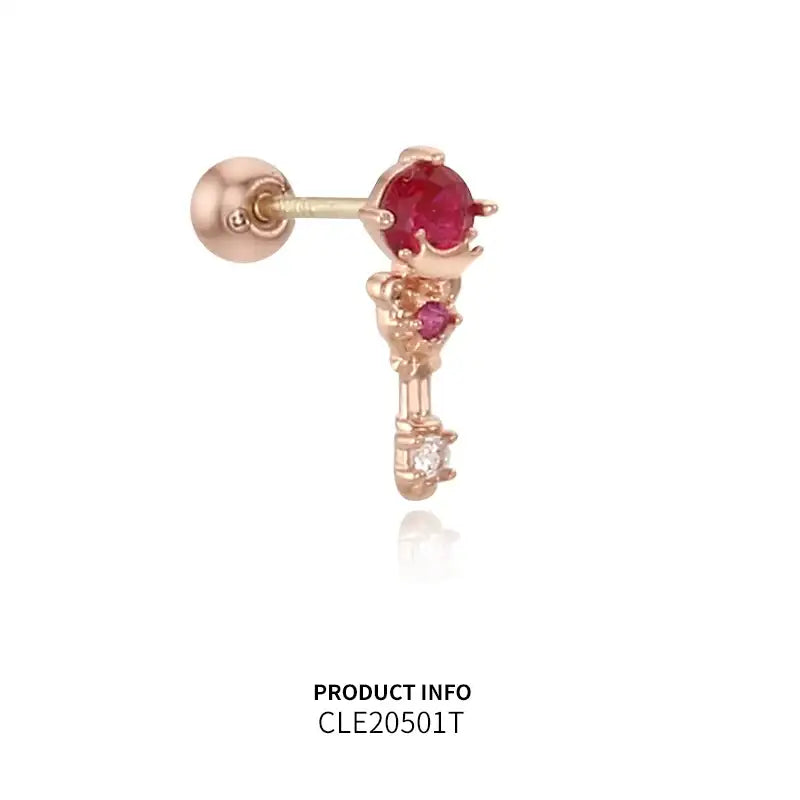 Saint Tail x Clue - Illusion Stick 10K Gold Piercing - CLUE - Jewelry - Harumio