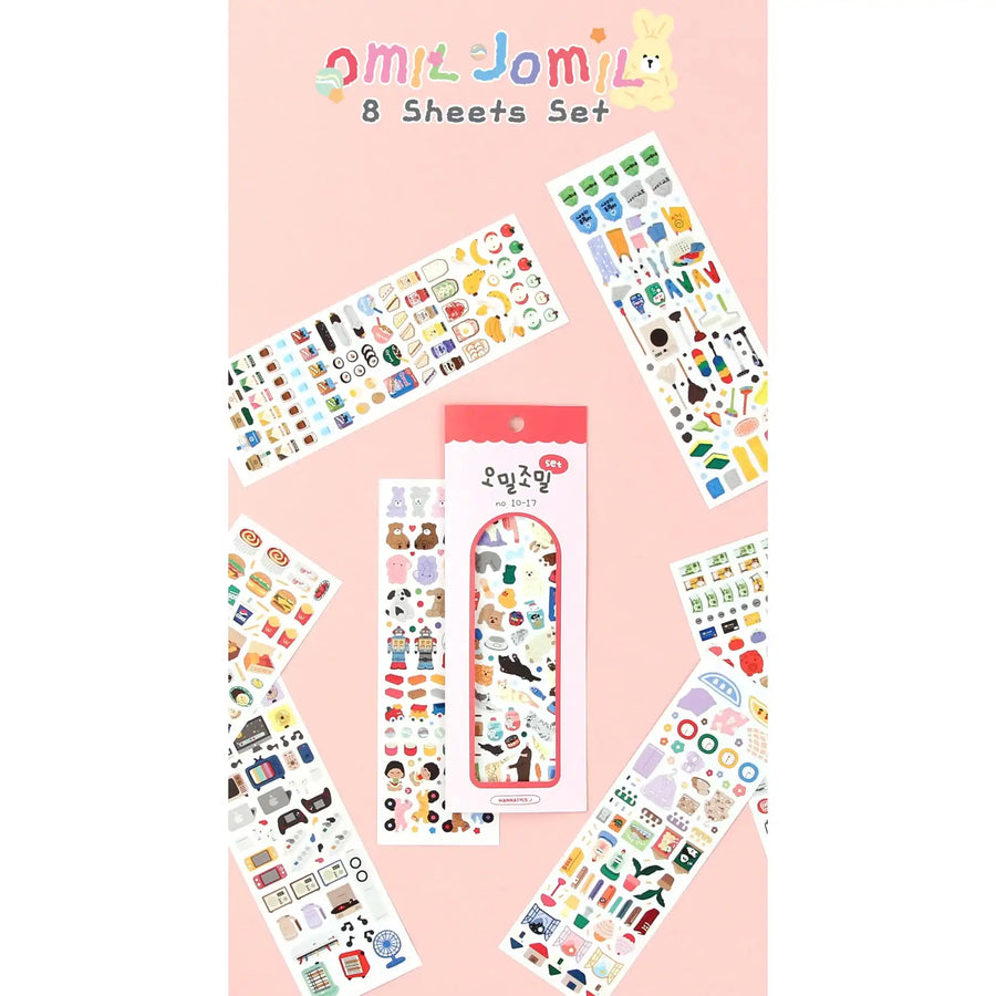 Omil Jomil - 8 Sheets Sticker Set - Omil Jomil - Accesories - Harumio
