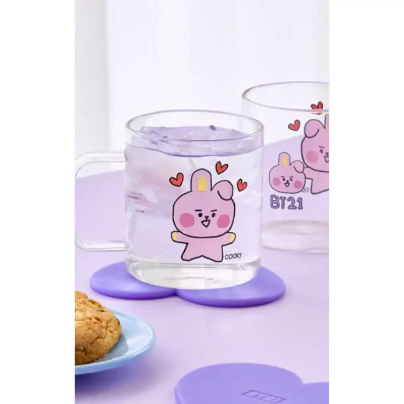 BT21 - Baby Glass Mug And Coaster Set - BT21 - Home & Living - Harumio