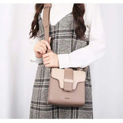 CLUE - Modern Square Brown Crossbody Bag - CLUE - Bag - Harumio