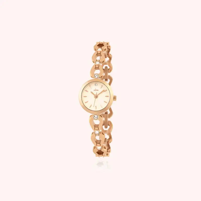 OST - Basic Round Rose Gold Metal Watch