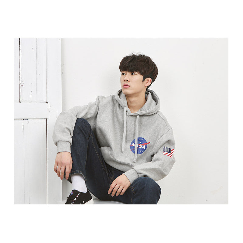Siero x NASA - NASA Print Hoodie Sweater - Gray