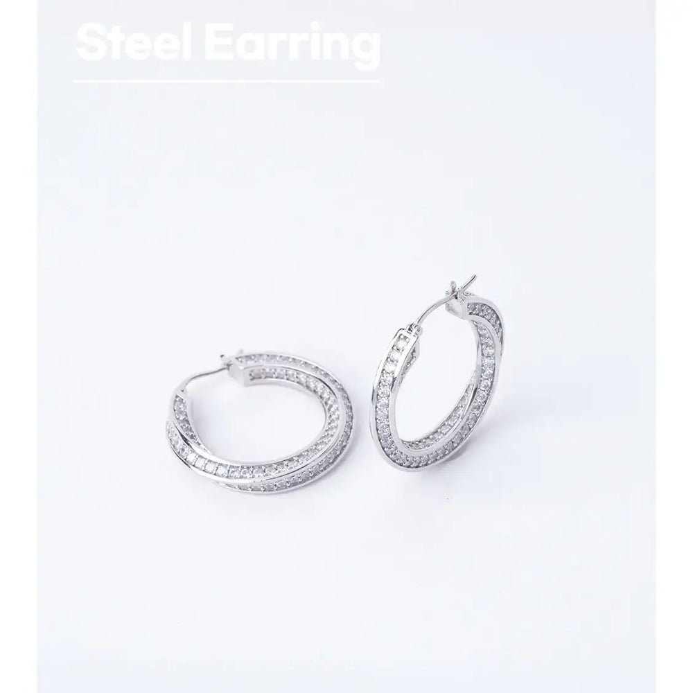 OST - Twisted Cubic Point Ring Earring - OST - Jewelry - Harumio