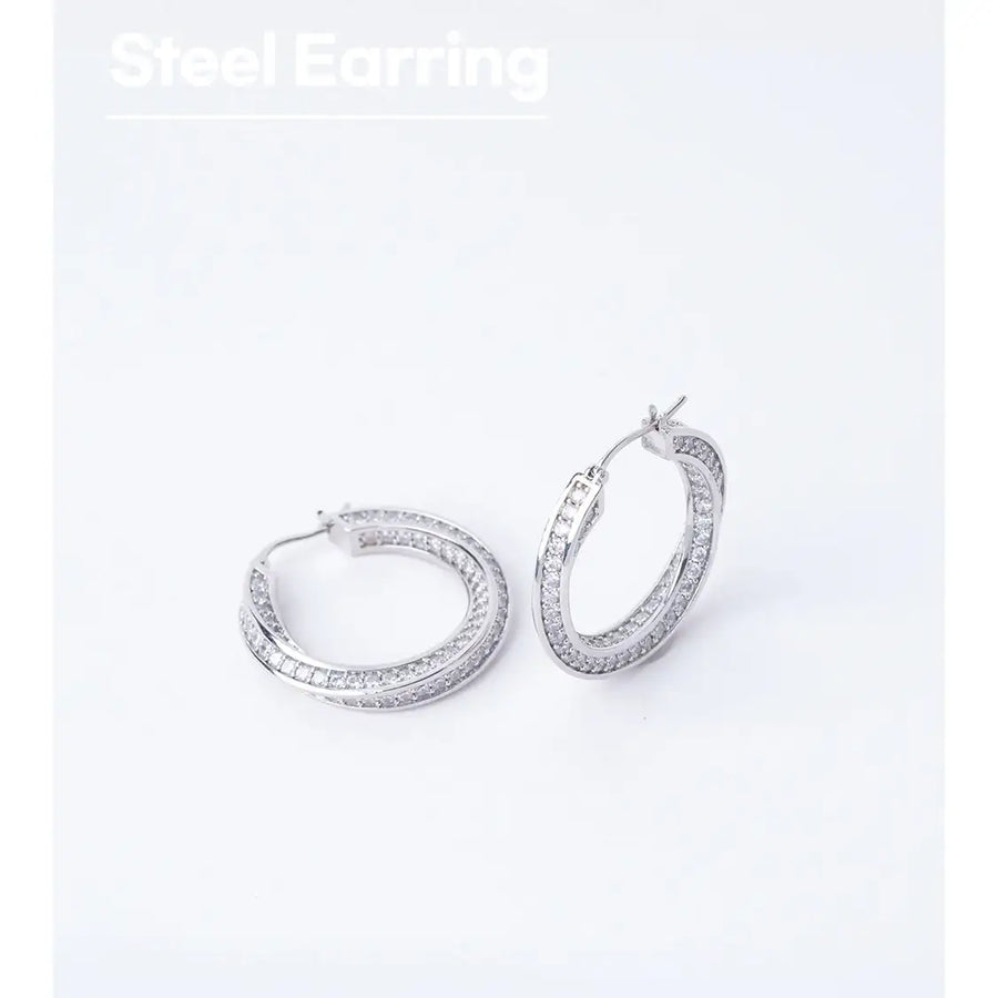 OST - Twisted Cubic Point Ring Earring - OST - Jewelry - Harumio