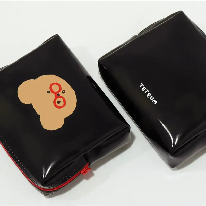 Teteum - Black Enamel Pouch - Teteum - Pouches - Harumio