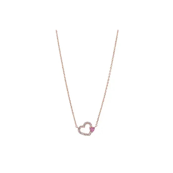 CLUE - Twin Hearts Rose Gold Necklace - CLUE - Jewelry - Harumio