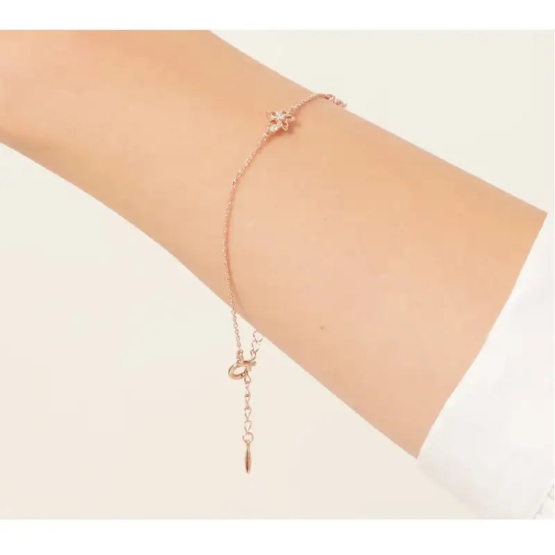 CLUE - Flower Bling Bling Silver Bracelet