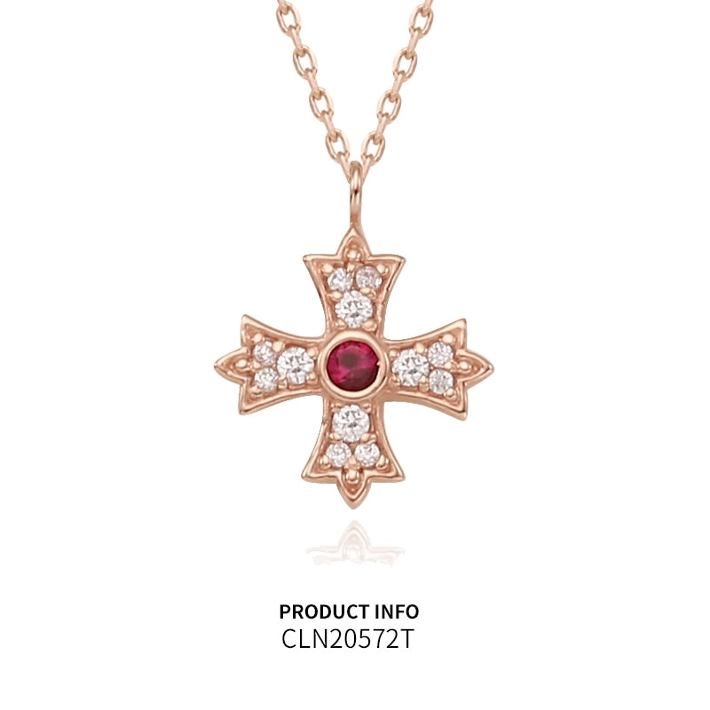 Saint Tail x Clue - Cross 10K Gold Necklace