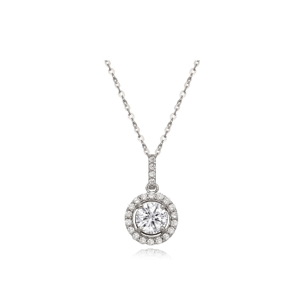 CLUE - Carat Collection Sparkle Diamond Silver Necklace