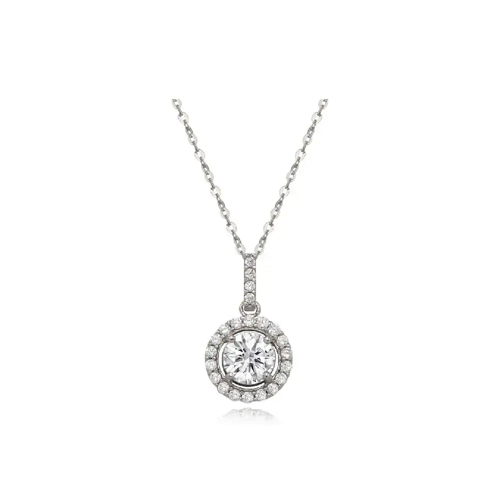 CLUE - Carat Collection Sparkle Diamond Silver Necklace - CLUE - Jewelry - Harumio
