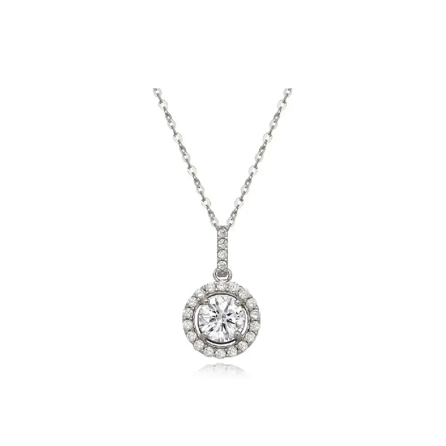 CLUE - Carat Collection Sparkle Diamond Silver Necklace - CLUE - Jewelry - Harumio