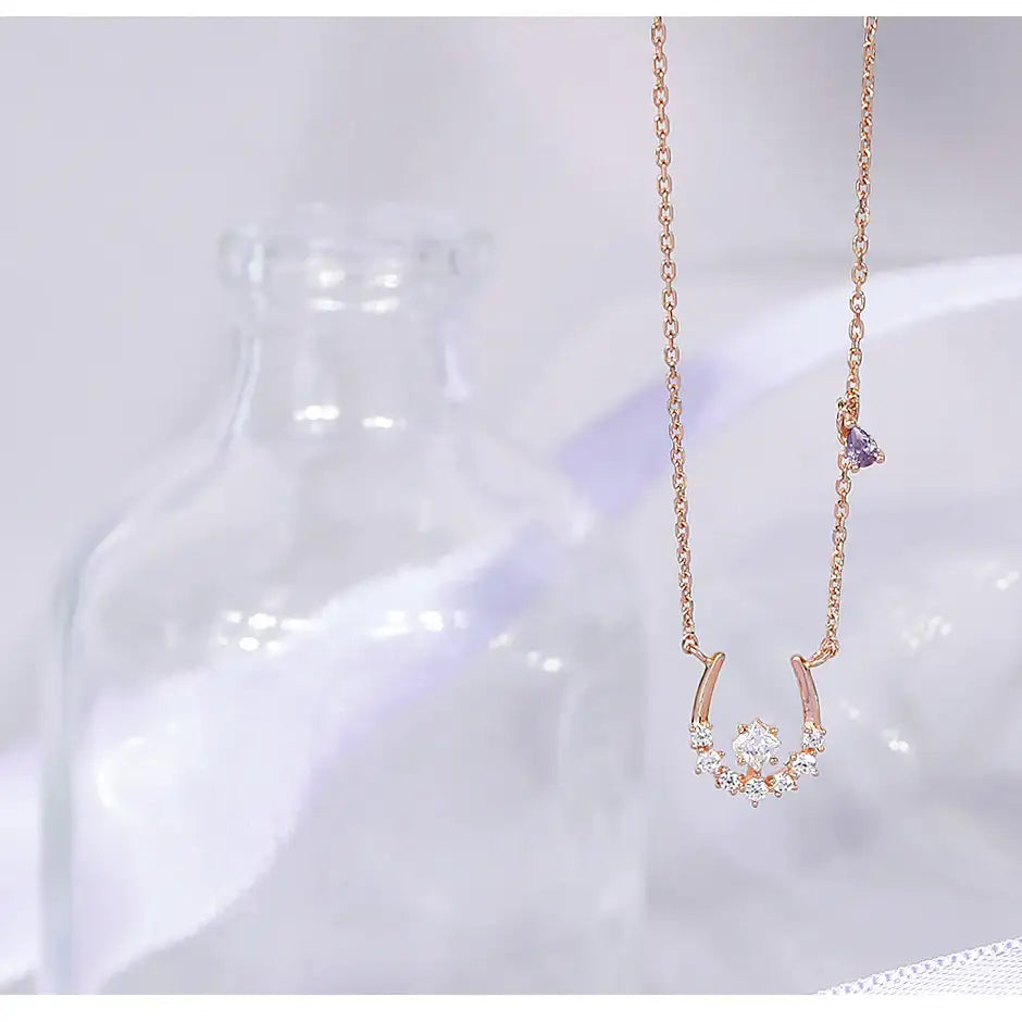 CLUE - Power of Luck February Feather Silver Necklace - CLUE - Jewelry - Harumio
