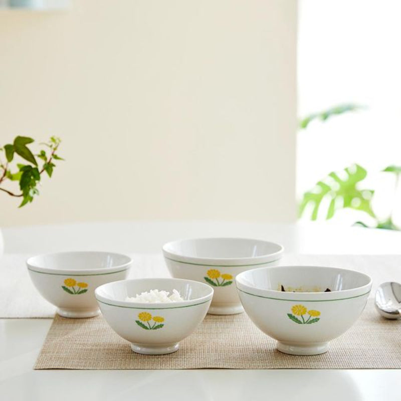 Korean L Dandelion - Rice + Soup Bowl Set