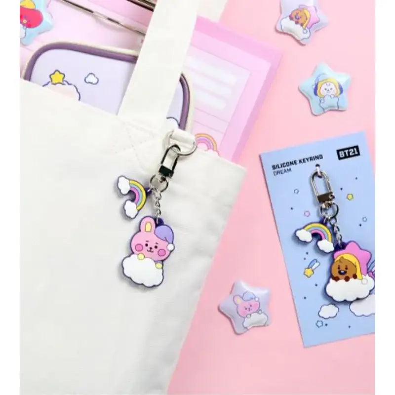 BT21 x Monopoly - Baby Silicone Keyring DREAM - BT21 x Monopoly - Accesories - Harumio