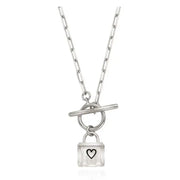 OST - Transparent Lock Toggle Bar Necklace - OST - Jewelry - Harumio