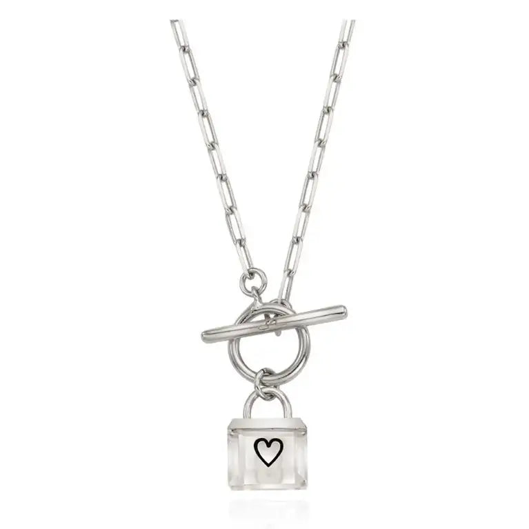 OST - Transparent Lock Toggle Bar Necklace - OST - Jewelry - Harumio