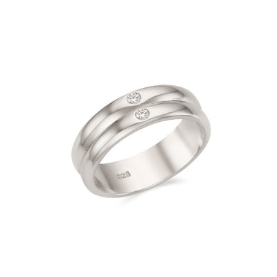 OST - Basic Double Ring Silver Ring