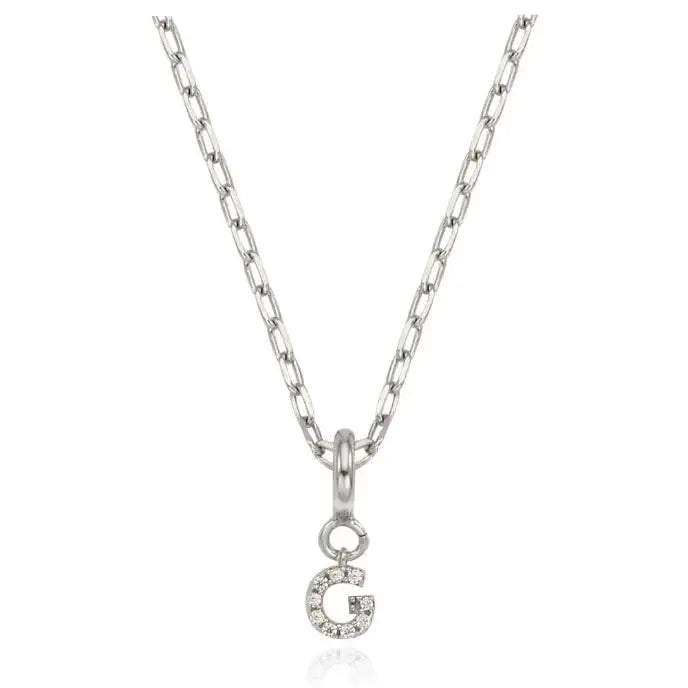 OST - 'G' Initial Silver Drop Necklace - OST - Jewelry - Harumio
