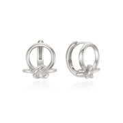 OST - Unique Twisted Round Silver Earrings - OST - Jewelry - Harumio