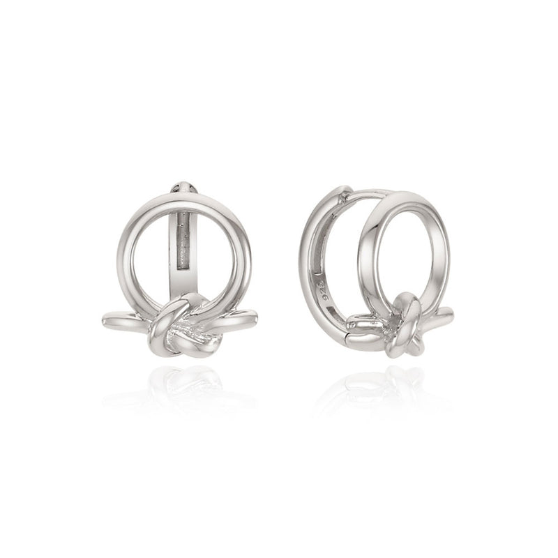 OST - Unique Twisted Round Silver Earrings