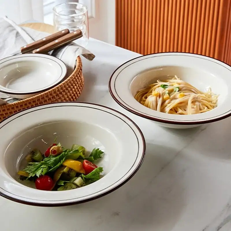 Korean L ON Keno Pasta Dish D24 Set 2P - Modern House - Kitchenware - Harumio