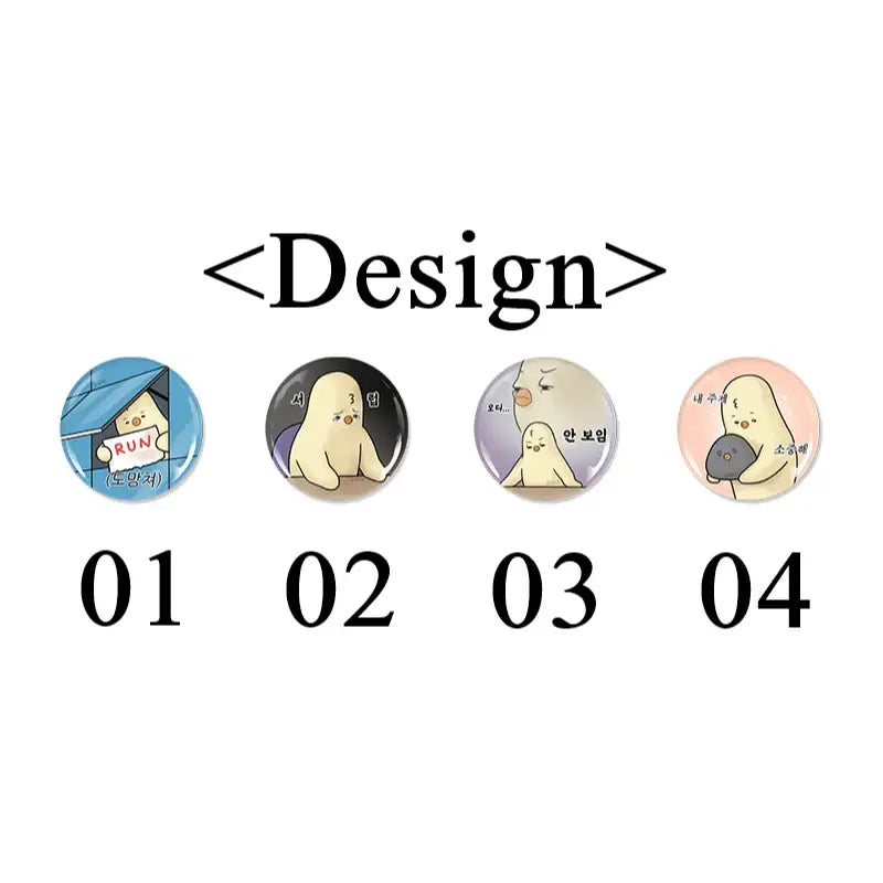 Graduate School Escape Journal - Round Pin Button Set - Webtoon Shop - Badge - Harumio