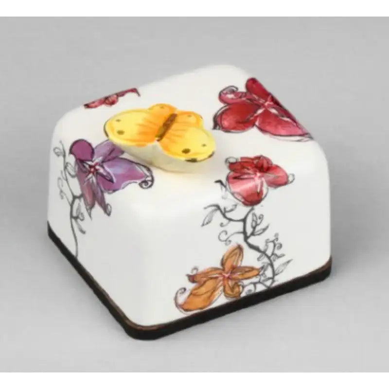HK Studio - Moony Ceramic Purple Flower Musical Paperweight - HK Studio - Music Box - Harumio