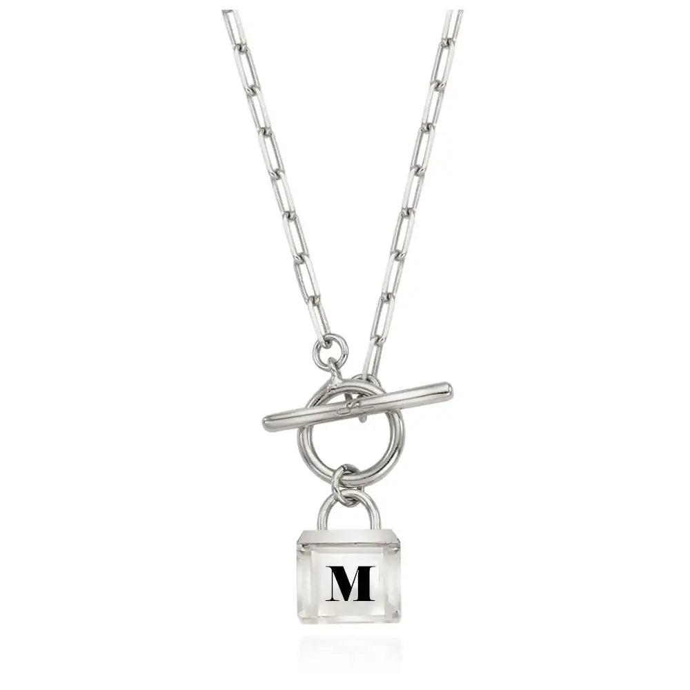 OST - Transparent Lock Toggle Bar Necklace - OST - Jewelry - Harumio