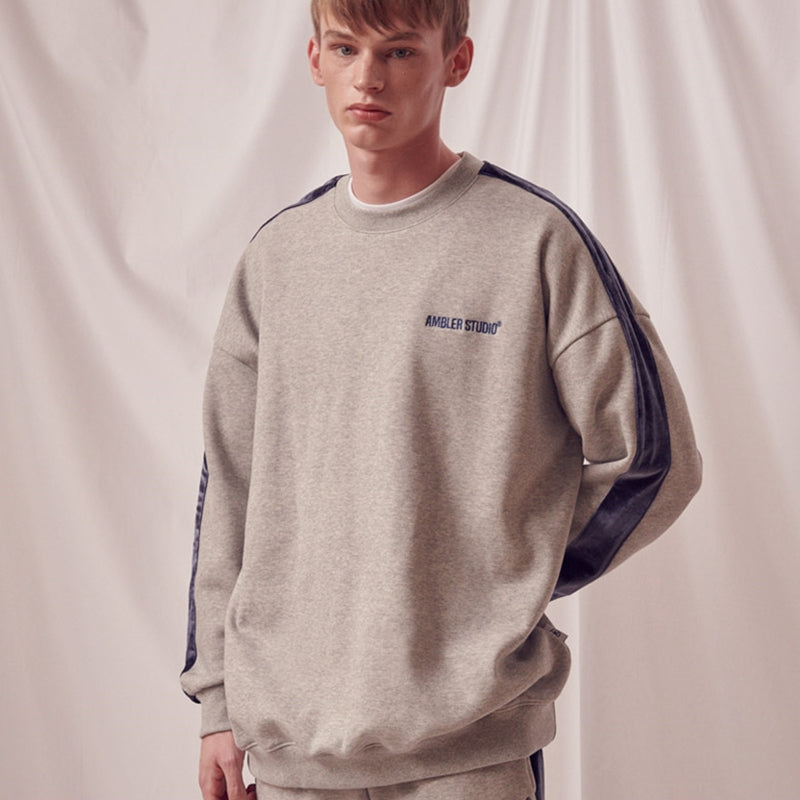 Ambler - Velvet Set-Up Over Fit Sweatshirt