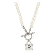 OST - Transparent Lock Pearl Necklace - OST - Jewelry - Harumio