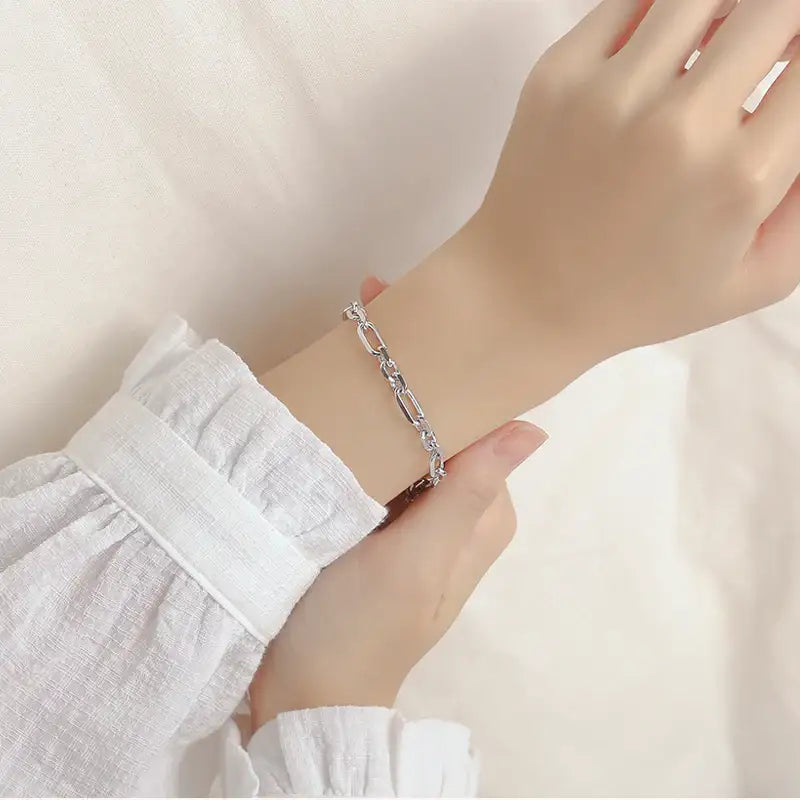 CLUE - Bold Chain Silver Bracelet - CLUE - Accessories - Harumio