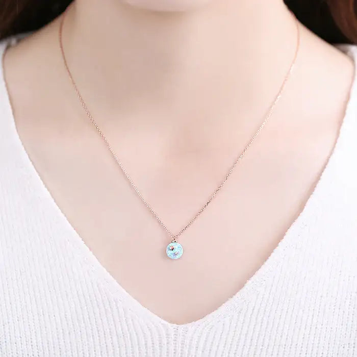 OST - Sky Blue Star Rose Gold Necklace - OST - Jewelry - Harumio