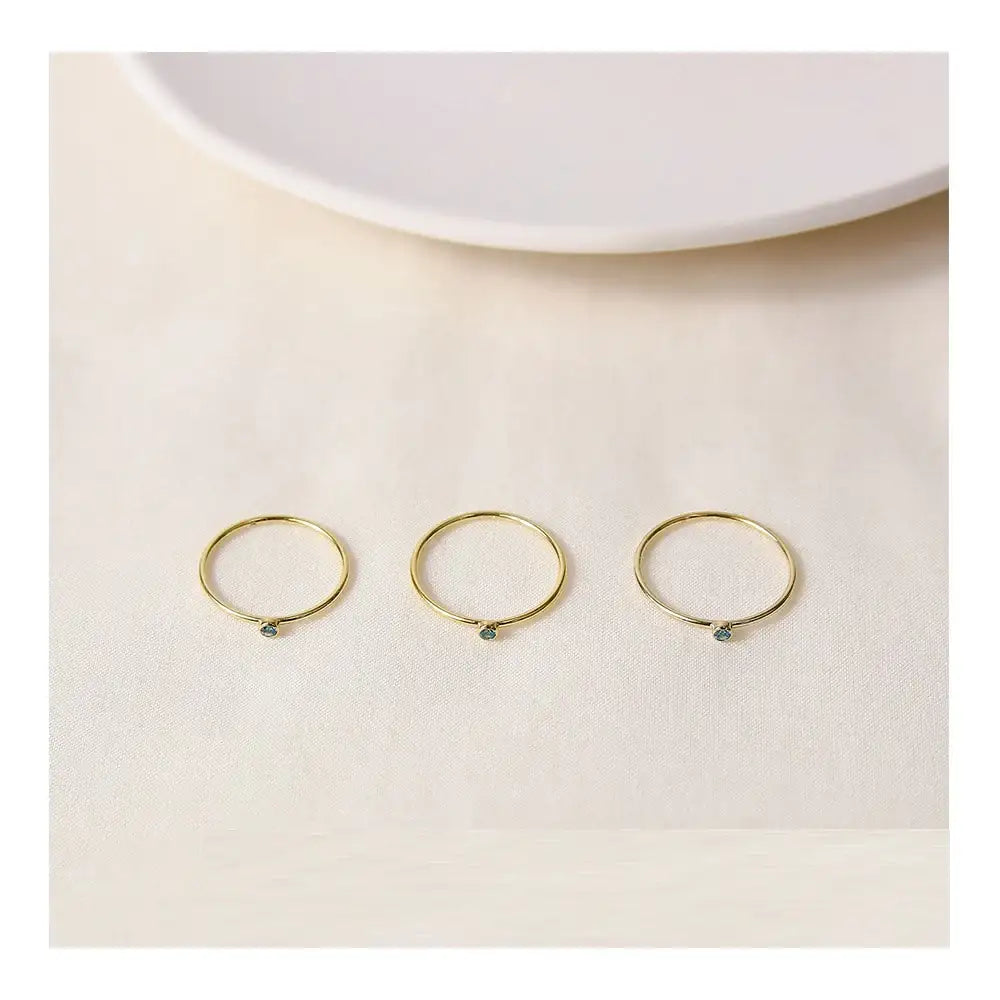 CLUE - 14K Gold Filled Eternal Aqua Ring - CLUE - Rings - Harumio